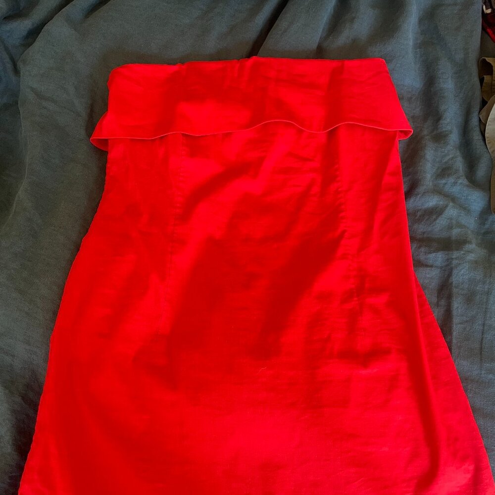 Theory strapless mini dress